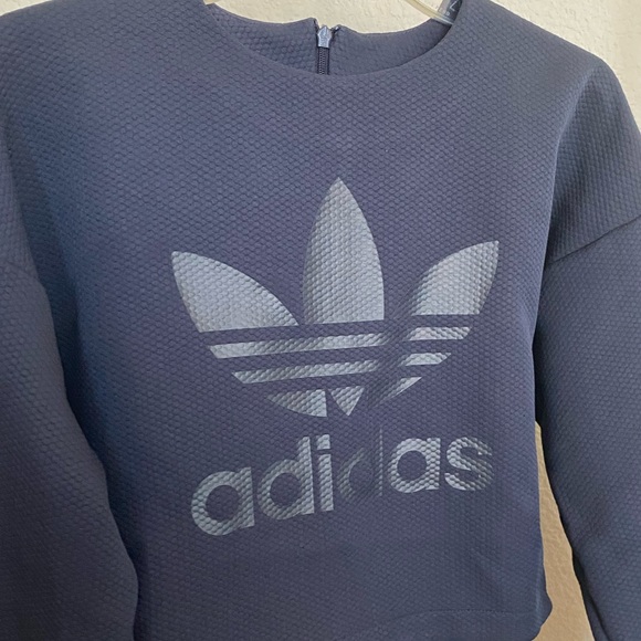 Adidas Navy Blue Thick Long Sleeve Top - Picture 2 of 6